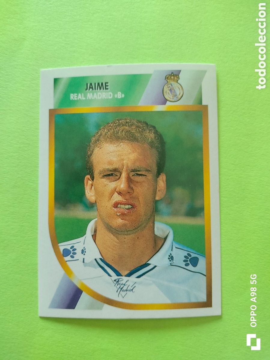 Cromos de f&uacute;tbol: Cromo Jaime Real Madrid B segunda divisi&oacute;n Ediciones Este liga temporada 94 95 1994 1995
