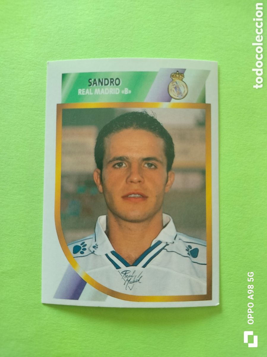 Cromos de f&uacute;tbol: Sandro Real Madrid B segunda divisi&oacute;n Ediciones Este liga temporada 94 95 1994 1995