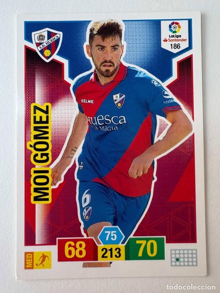 Cromos de f&uacute;tbol: Carta Moi G&oacute;mez Huesca 186 Adrenalyn 2018-19
