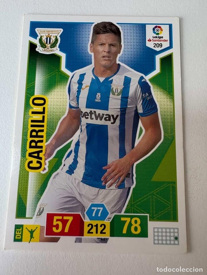 Cromos de f&uacute;tbol: Carta Carrillo Legan&eacute;s 209 Adrenalyn 2018-19
