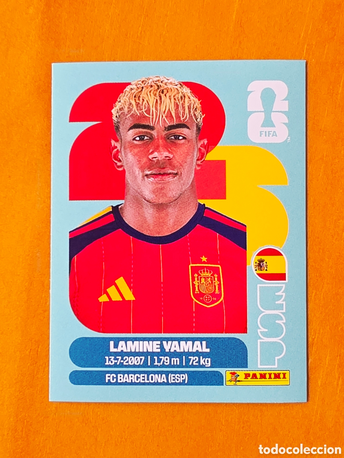 Fu&szlig;ball-Sticker: ESP 15 Lamine Yamal, Espa&ntilde;a, Panini FIFA World Cup Mundial 2026 Sticker