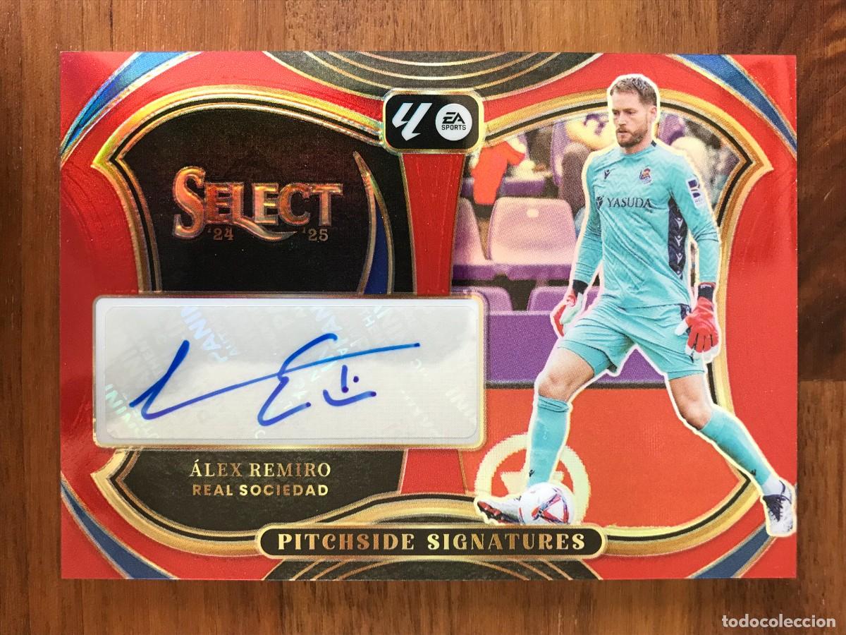 Cromos de f&uacute;tbol: ALEX REMIRO - REAL SOCIEDAD - AUTOGRAFO FIRMADA - RED PRIZM - PANINI SELECT LA LIGA 2024 2025 24 25