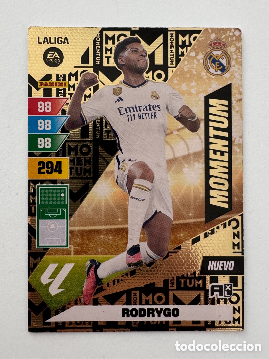 Cromos de f&uacute;tbol: Rodrygo Nueva Momentum Real Madrid Adrenalyn 2024/25