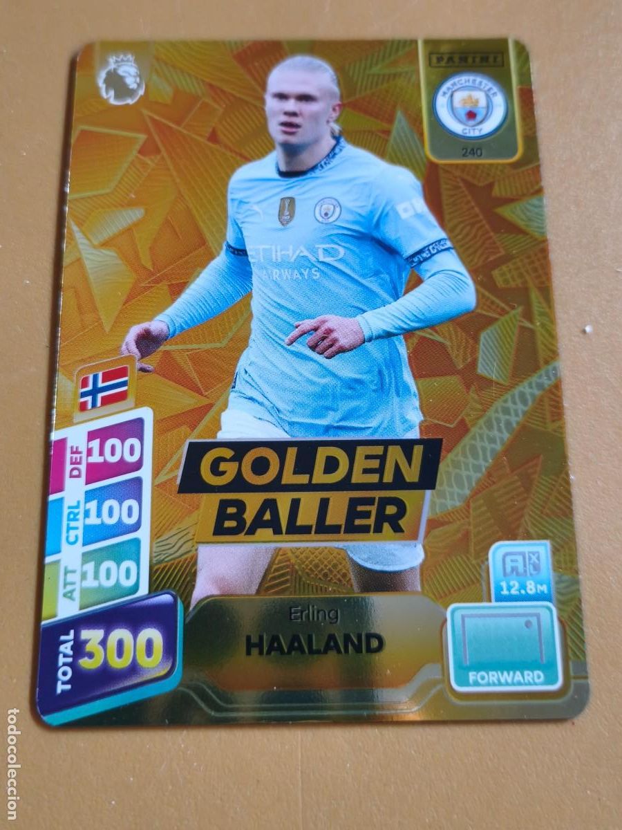 Cromos de Futebol: ERLING HAALAND, MANCHESTER CITY GOLDEN BALLER ADRENALYN 2025