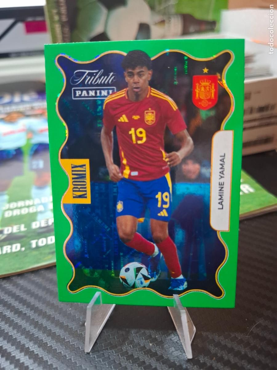 Cromos de Futebol: KV79 LAMINE YAMAL KROMIX VERDE GREEN- TRIBUTO SELECCION ESPA&Ntilde;OLA 2010 2026 MUNDIAL WORLD CUP ESPA&Ntilde;A