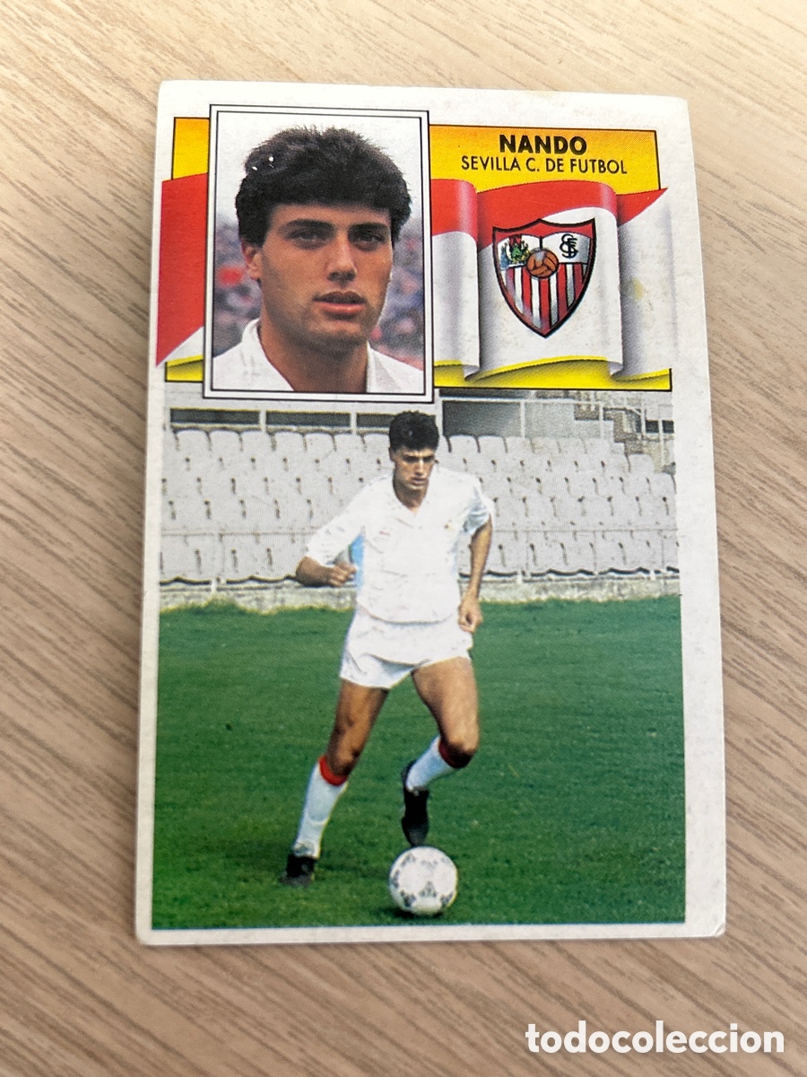 Figurine di Calcio: NANDO SEVILLA BAJA LIGA ESTE 1990 1991 90 91 NUNCA PEGADO SIN PEGAR