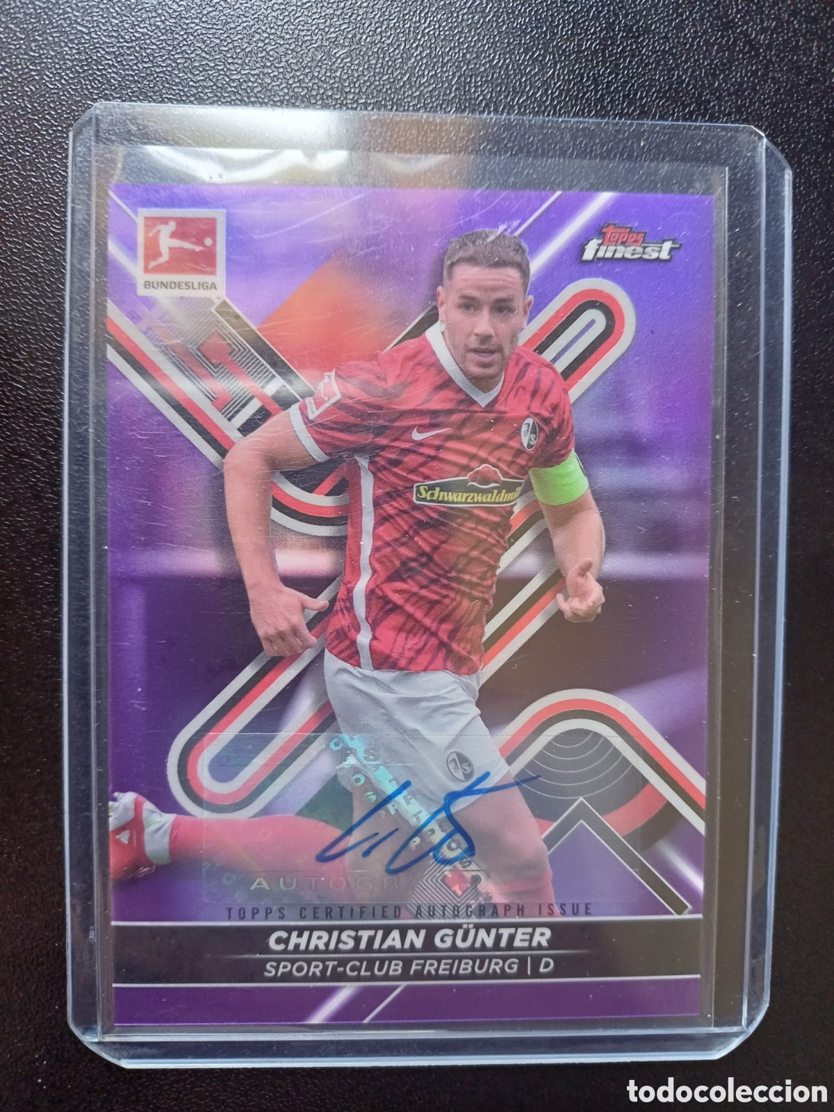 Cromos de f&uacute;tbol: #059 CHRISTIAN GUNTER FREIBURG AUTOGRAFO 93/99 TOPPS FINEST BUNDESLIGA 2022