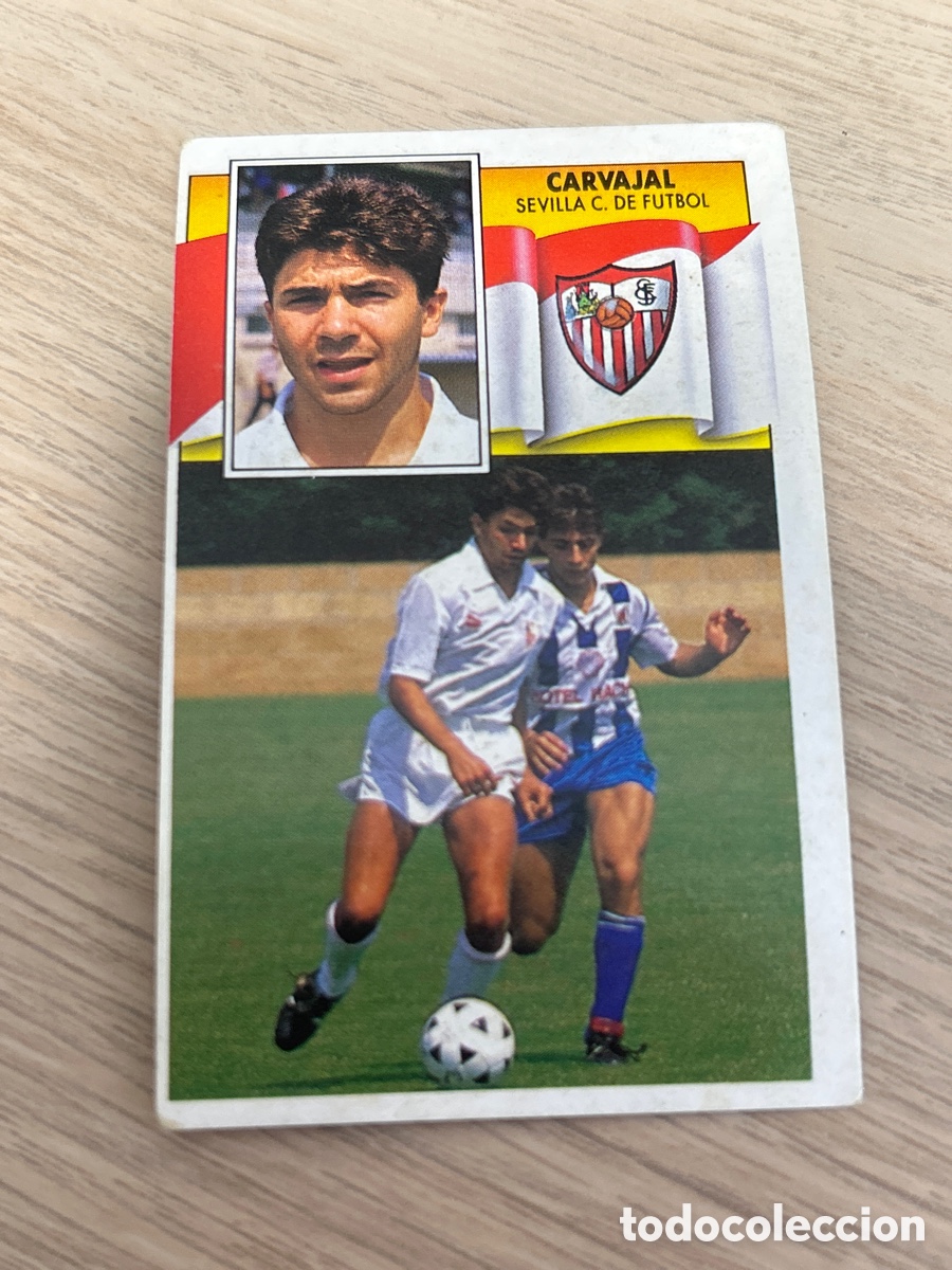 Cromos de Futebol: CARVAJAL SEVILLA LIGA ESTE 1990 1991 90 91 NUNCA PEGADO SIN PEGAR