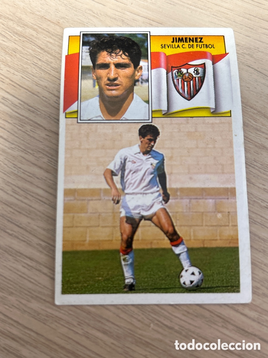Cromos de f&uacute;tbol: JIMENEZ SEVILLA LIGA ESTE 1990 1991 90 91 NUNCA PEGADO SIN PEGAR