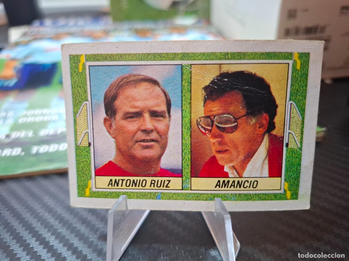 Cromos de f&uacute;tbol: AMANCIO ANTONIO RUIZ ENTRENADORES VERSION LIGA 1984 1985 EDICIONES ESTE 84 85 DESPEGADO