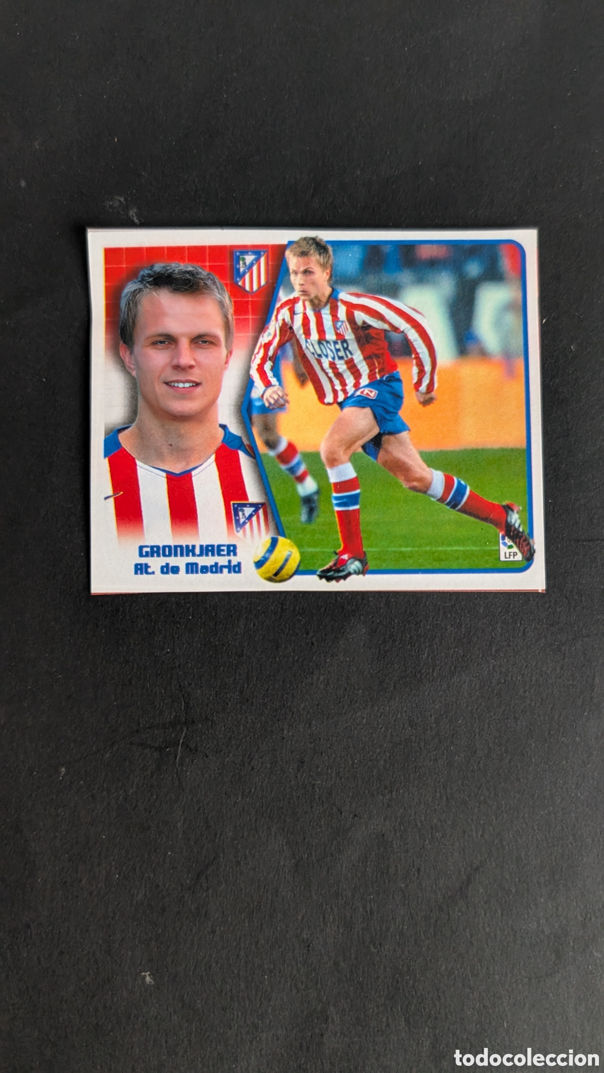 Cromos de f&uacute;tbol: GRONKJAER ATLETICO MADRID BAJA LIGA ESTE 2005/06 05 06 RECORTADO