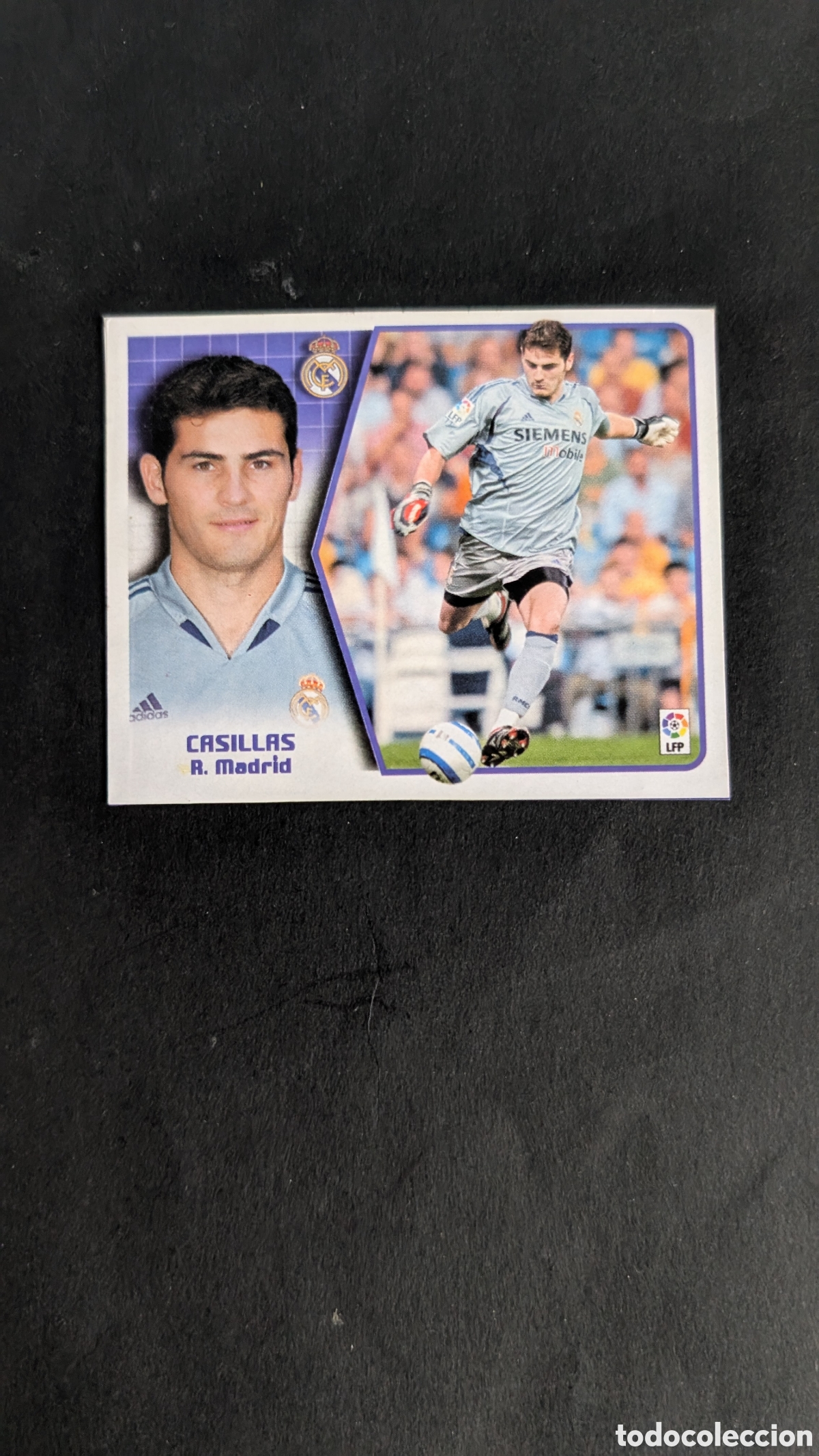 Cromos de f&uacute;tbol: CASILLAS REAL MADRID LIGA ESTE 2005/06 05 06 RECORTADO