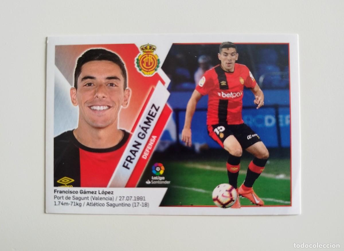 Cromos de f&uacute;tbol: Fran G&aacute;mez 6B SIN PEGAR NUNCA PEGADO RCD Mallorca Liga Ediciones Este 19 20 / 2019 2020