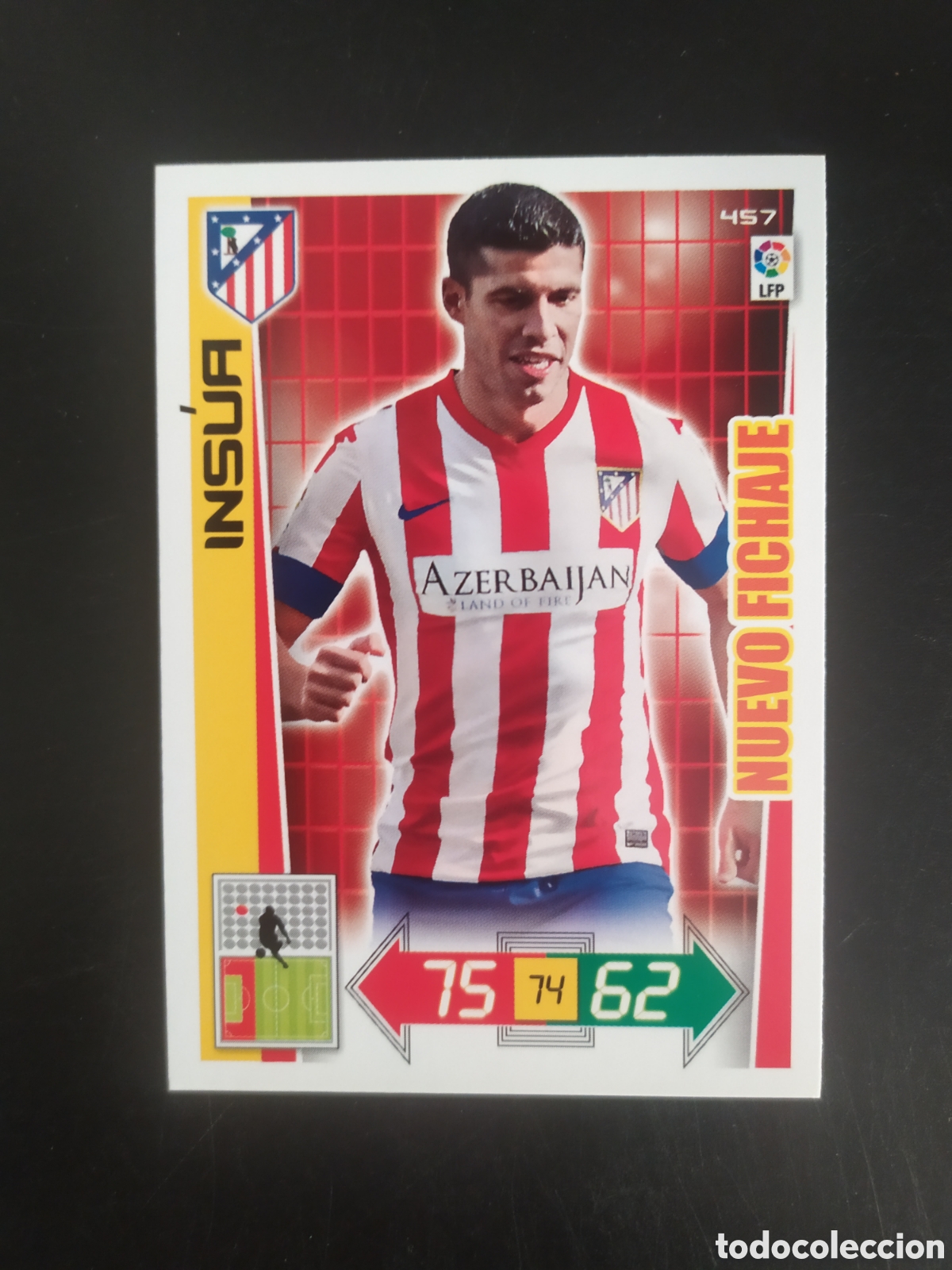 Cromos de f&uacute;tbol: Adrenalyn 2012 2013 12 13 panini Ins&uacute;a nuevo fichaje n&deg; 457 Atl&eacute;tico Madrid