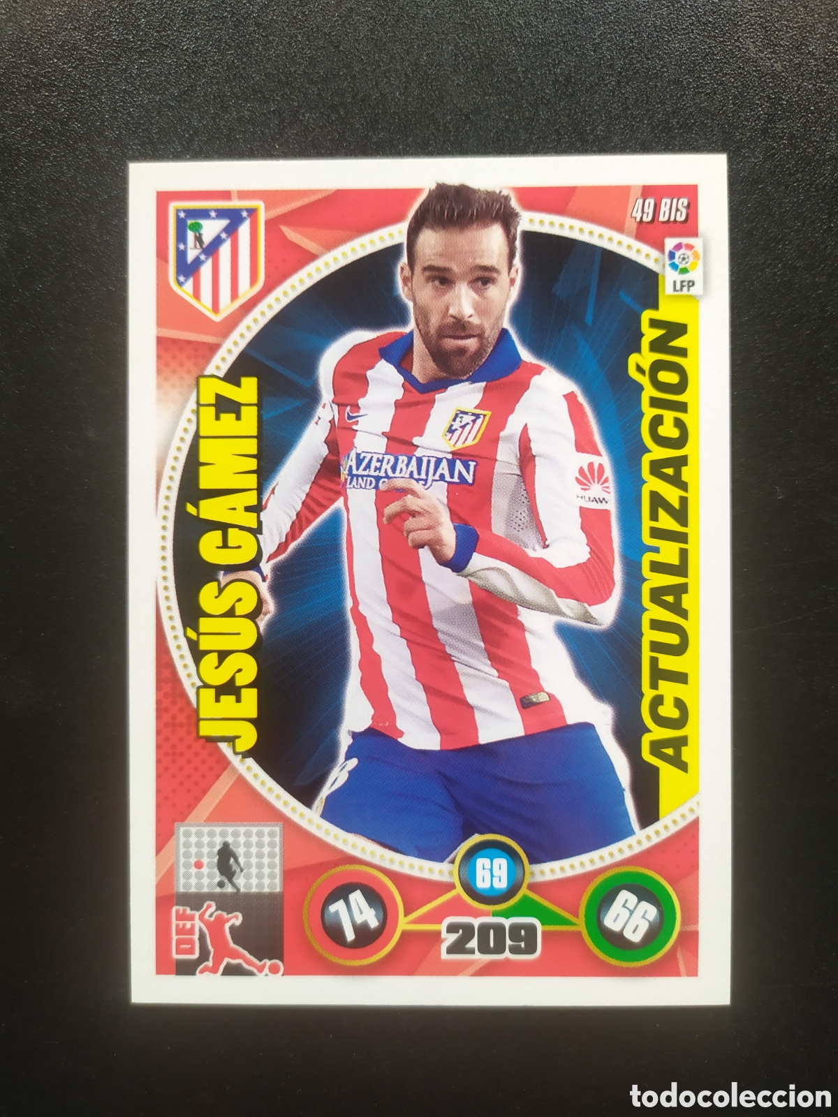 Cromos de f&uacute;tbol: Adrenalyn 2014 2015 14 15 panini Jes&uacute;s G&aacute;mez actualizaci&oacute;n n&deg; 49 bis Atl&eacute;tico Madrid