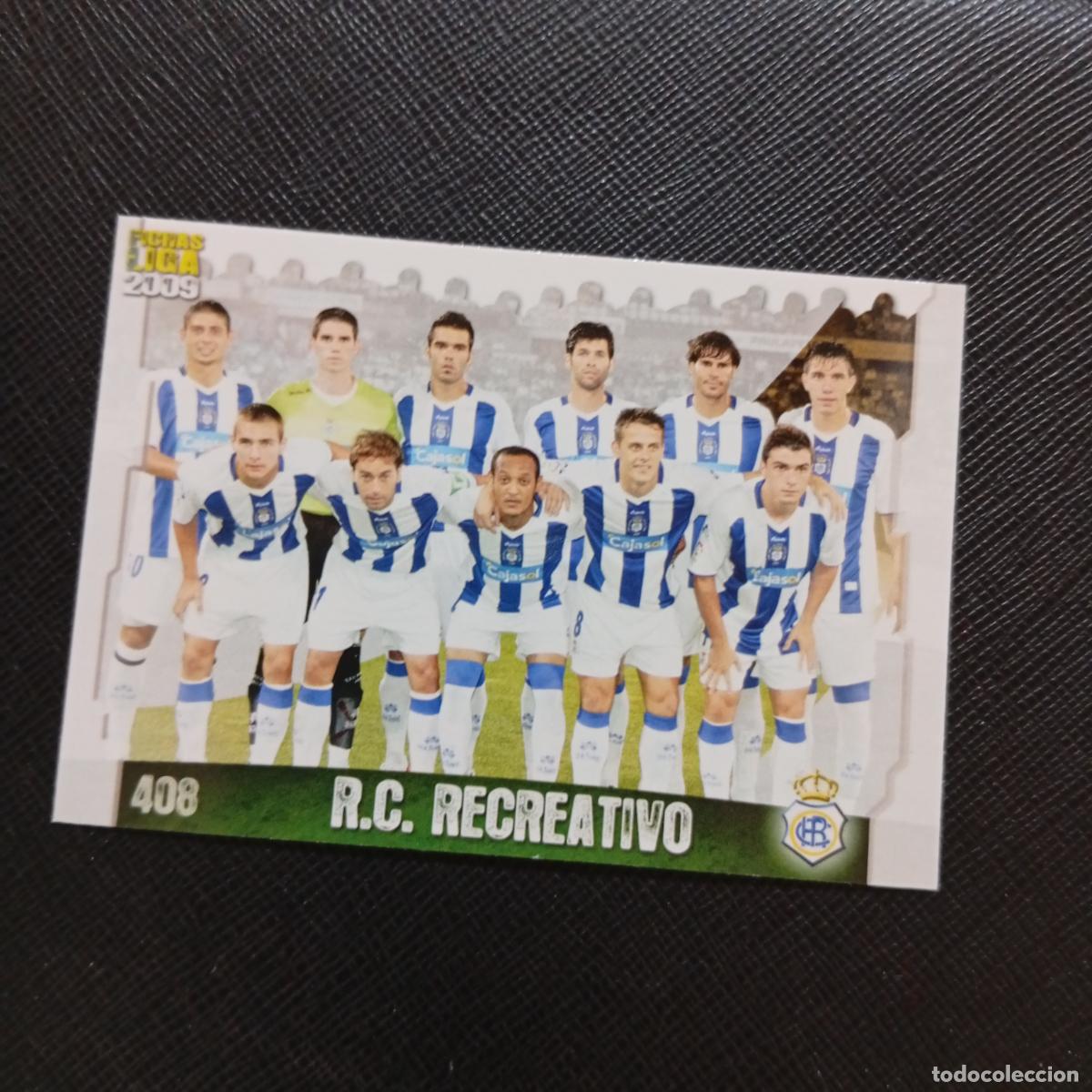 Cromos de f&uacute;tbol: 408 ALINEACION RECREATIVO MUNDICROMO QUIZ GAME 2008 2009 FUTBOL 08 09 - A211 PG55