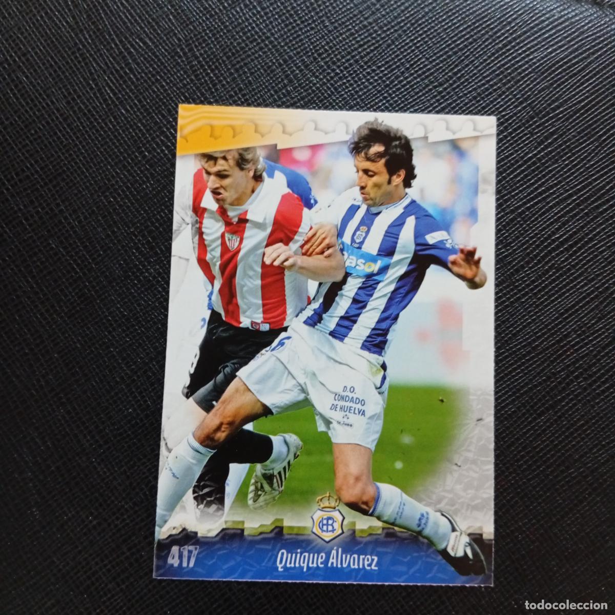 Cromos de f&uacute;tbol: 417 QUIQUE ALVAREZ RECREATIVO MUNDICROMO QUIZ GAME 2008 2009 FUTBOL 08 09 - A211 PG56