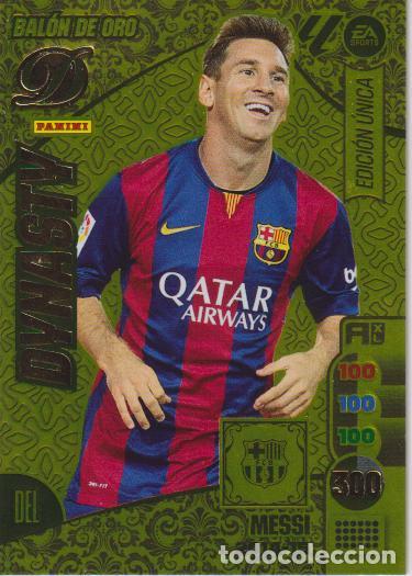 Cromos de f&uacute;tbol: ADRENALYN 2024-25 &ndash; DINASTY- BALON DE ORO &ndash; EDICI&Oacute;N UNICA - MESSI 2014-15