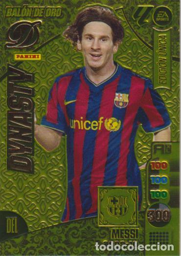 Cromos de f&uacute;tbol: ADRENALYN 2024-25 &ndash; DINASTY- BALON DE ORO &ndash; EDICI&Oacute;N UNICA - MESSI 2009-10