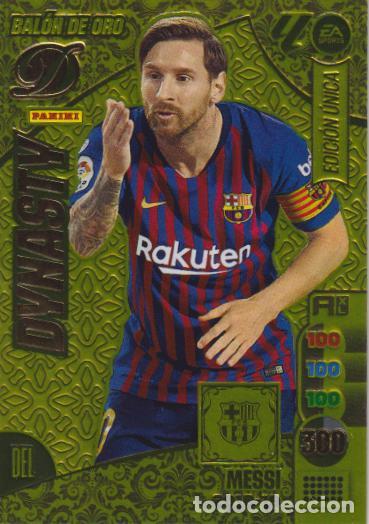 Cromos de f&uacute;tbol: ADRENALYN 2024-25 &ndash; DINASTY- BALON DE ORO &ndash; EDICI&Oacute;N UNICA - MESSI 2018-19
