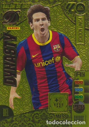 Cromos de f&uacute;tbol: ADRENALYN 2024-25 &ndash; DINASTY- BALON DE ORO &ndash; EDICI&Oacute;N UNICA - MESSI 2010-11