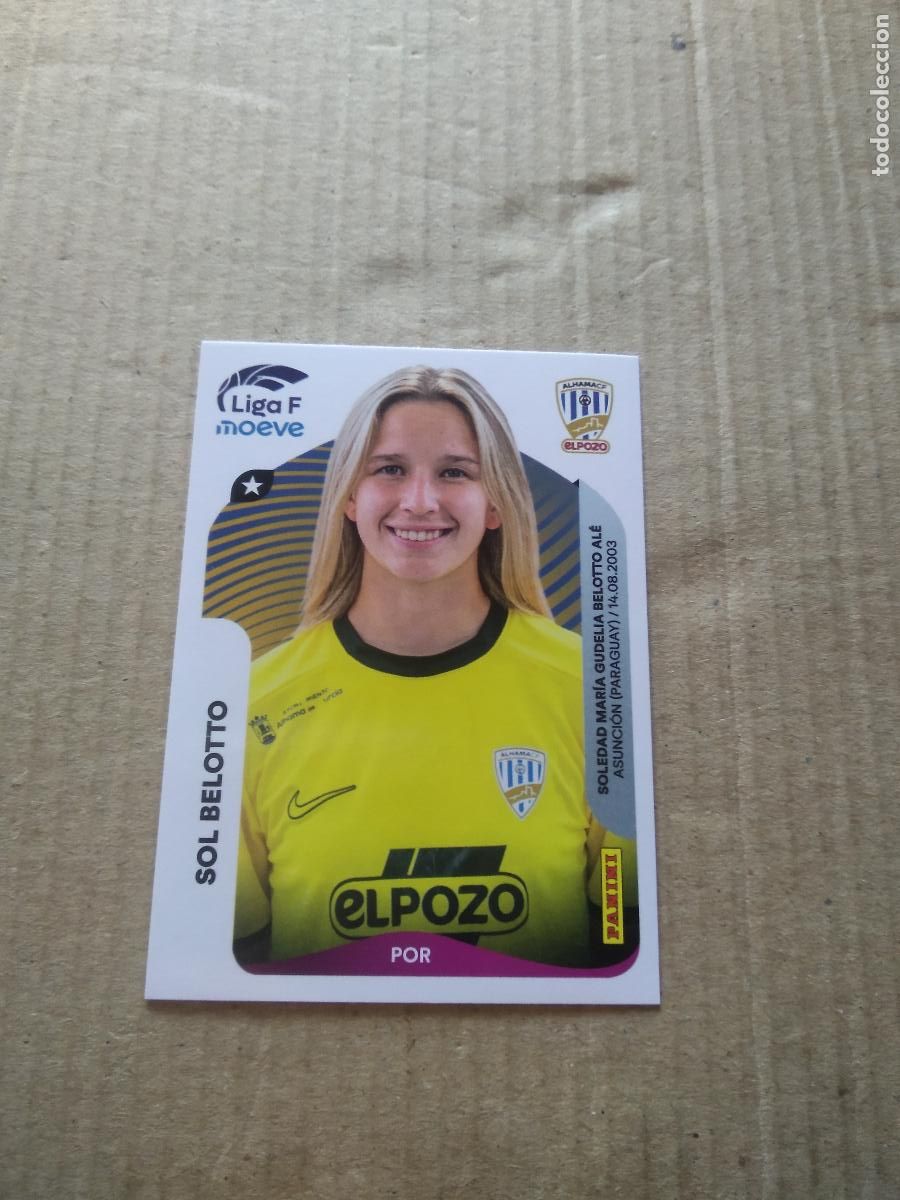 Cromos de f&uacute;tbol: 5 SOL BELOTTO ALHAMA EL POZO CROMO FUTBOL PANINI LIGA FEMENINA 2025-2026 LIGA F WOMEN 25-26