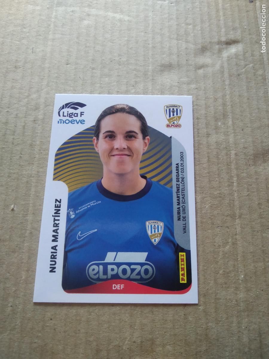 Cromos de f&uacute;tbol: 10 NURIA MARTINEZ ALHAMA EL POZO CROMO FUTBOL PANINI LIGA FEMENINA 2025-2026 LIGA F WOMEN 25-26
