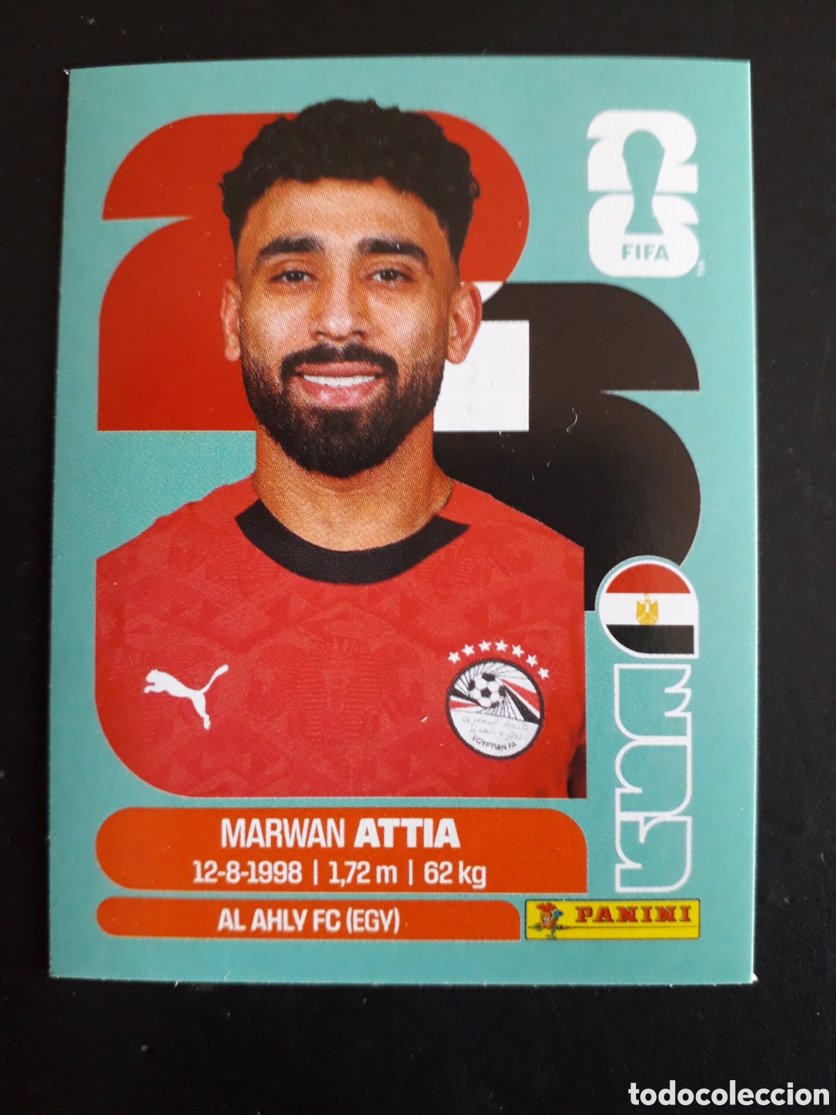 Cromos de f&uacute;tbol: ATTIA EGIPTO EGY 10 MUNDIAL F&Uacute;TBOL 2026 FIFA WORLD CUP PANINI SIN PEGAR PEDIDO M&Iacute;NIMO 3&euro;