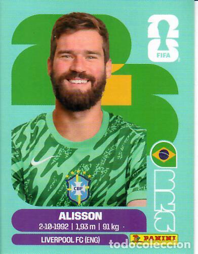 Cromos de f&uacute;tbol: CROMO PANINI MUNDIAL WORLD CUP 2026 - BRA 2 - ALISSON - BRASIL