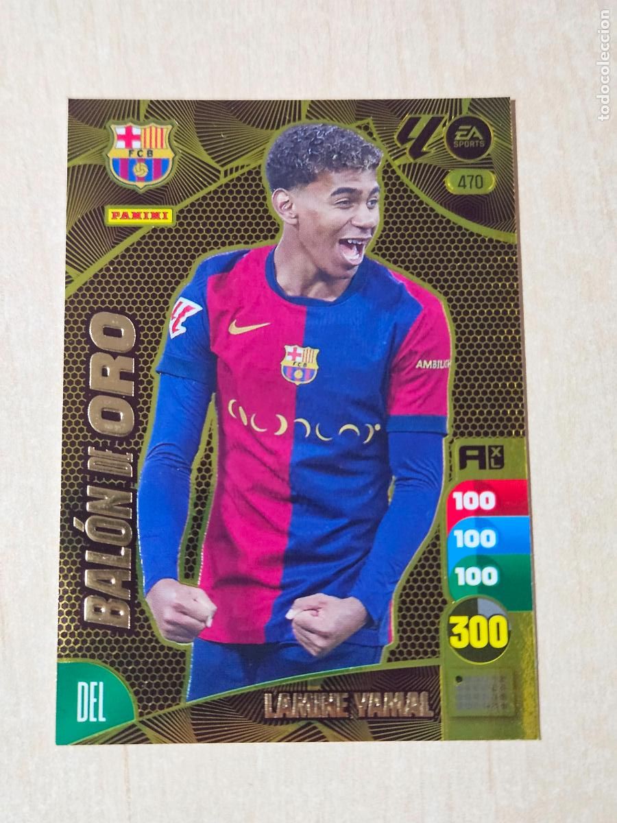 Cromos de f&uacute;tbol: FICHA N&ordm; 470 LAMINE YAMAL - ADRENALYN 24 25 - PANINI 2024 - 25 - CROMO - BALON DE ORO