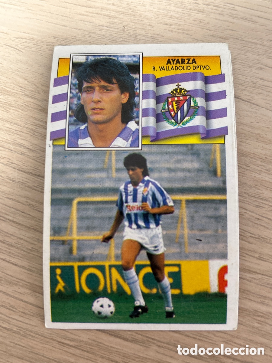 Cromos de f&uacute;tbol: AYARZA REAL VALLADOLID LIGA ESTE 1990 1991 90 91 NUNCA PEGADO SIN PEGAR