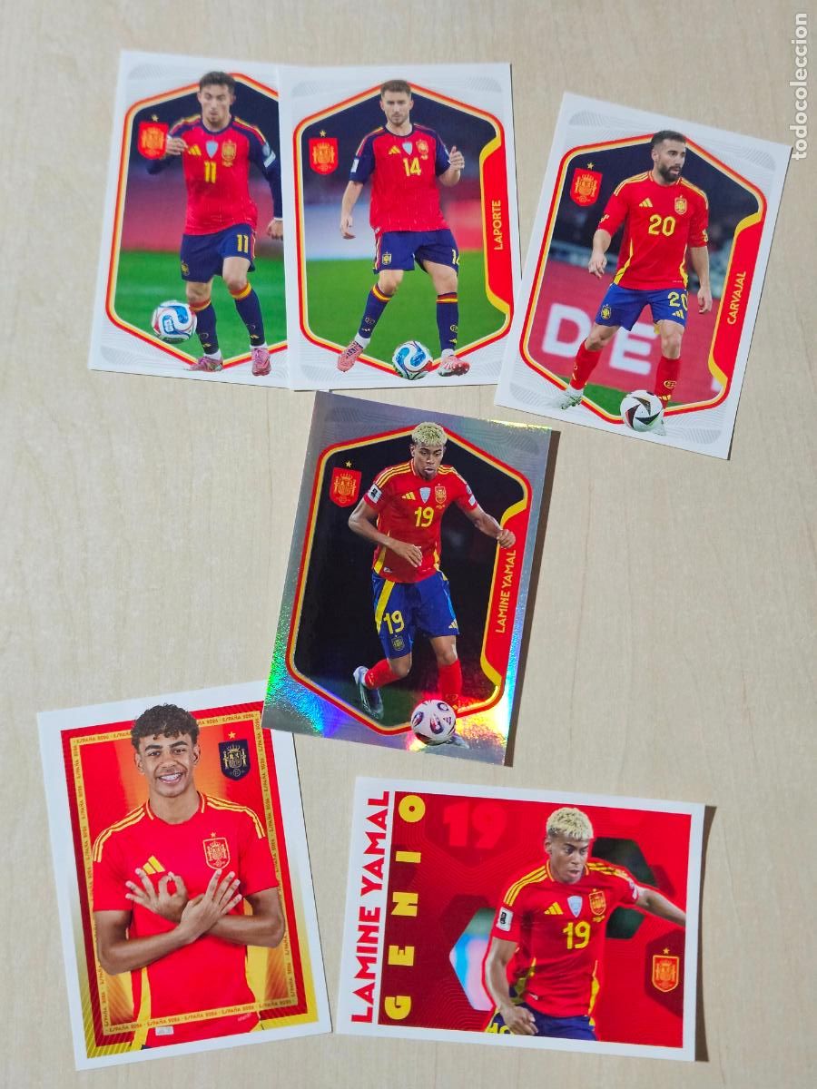 Cromos de f&uacute;tbol: SELECCI&Oacute;N ESPA&Ntilde;A MUNDIAL 2026 CARREFOUR 6 DE 72 CROMOS - sin repetir lamine yamal