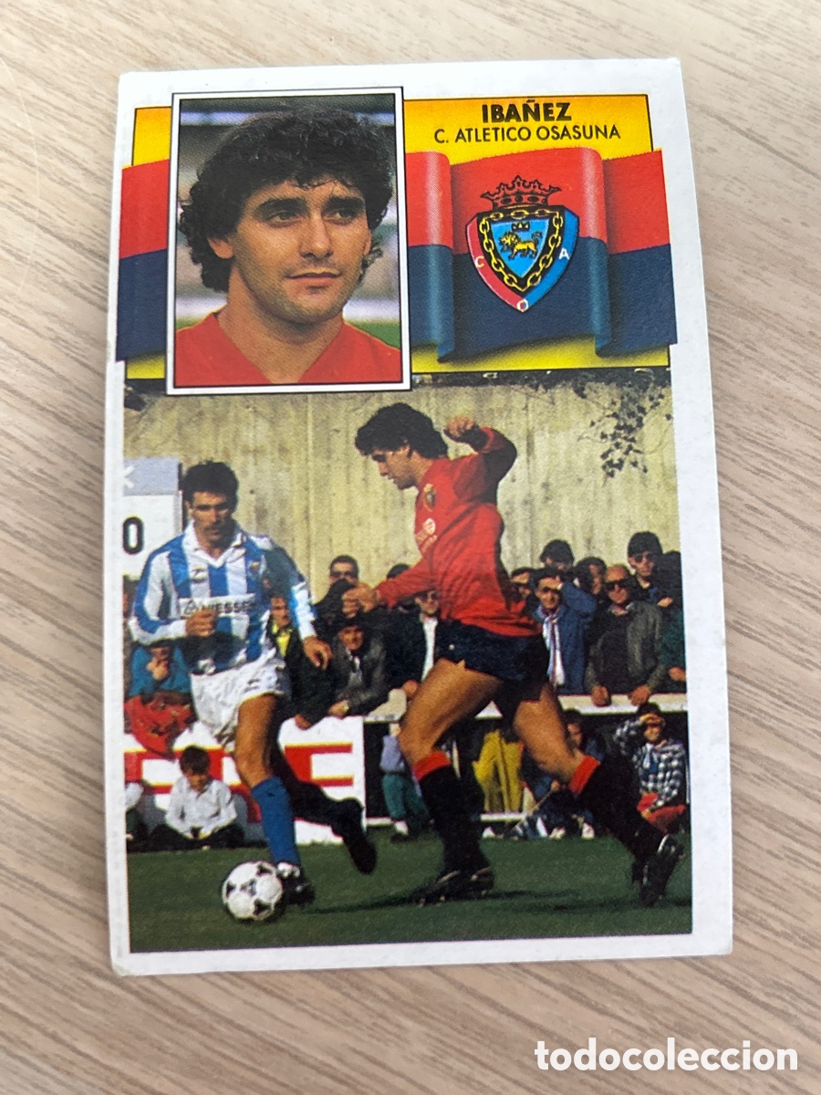 Cromos de f&uacute;tbol: IBA&Ntilde;EZ OSASUNA LIGA ESTE 1990 1991 90 91 NUNCA PEGADO SIN PEGAR