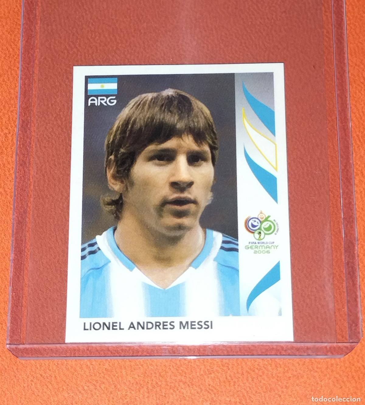 Cromos de f&uacute;tbol: 185 LIONEL MESSI VERSION ITALY ARGENTINA STICKER FIFA WORLD CUP GERMANY 2006 ALEMANIA PANINI