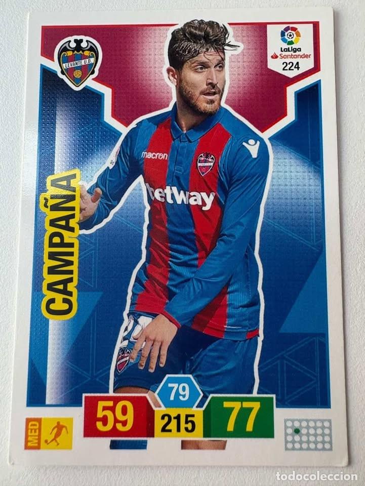 Cromos de f&uacute;tbol: Carta Campa&ntilde;a Levante 224 Adrenalyn 2018-19