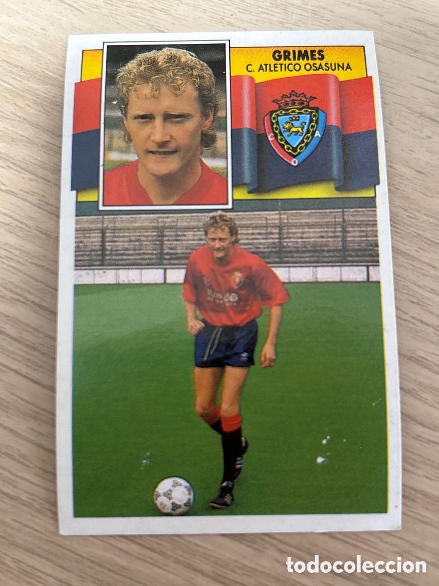 Cromos de f&uacute;tbol: GRIMES COLOCA OSASUNA LIGA ESTE 1990 1991 90 91 NUNCA PEGADO SIN PEGAR