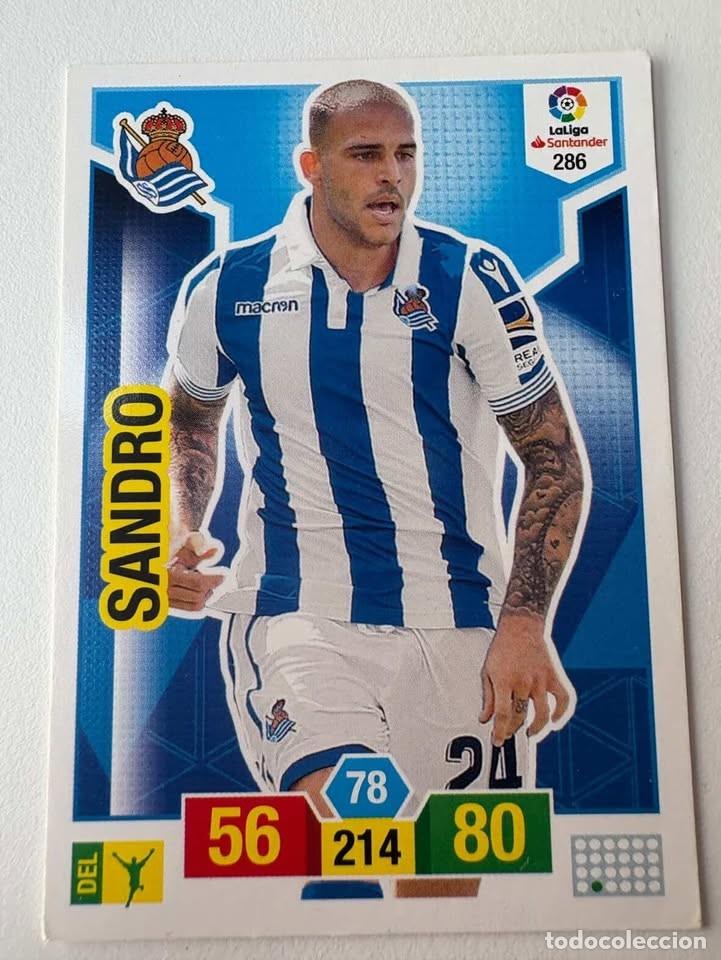 Cromos de f&uacute;tbol: Carta Sandro Real Sociedad 286 Adrenalyn 2018-19