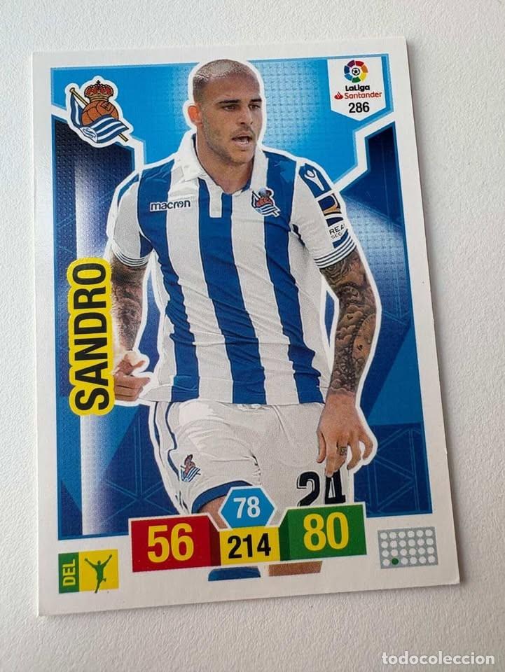 Cromos de f&uacute;tbol: Carta Sandro Real Sociedad 286 Adrenalyn 2018-19