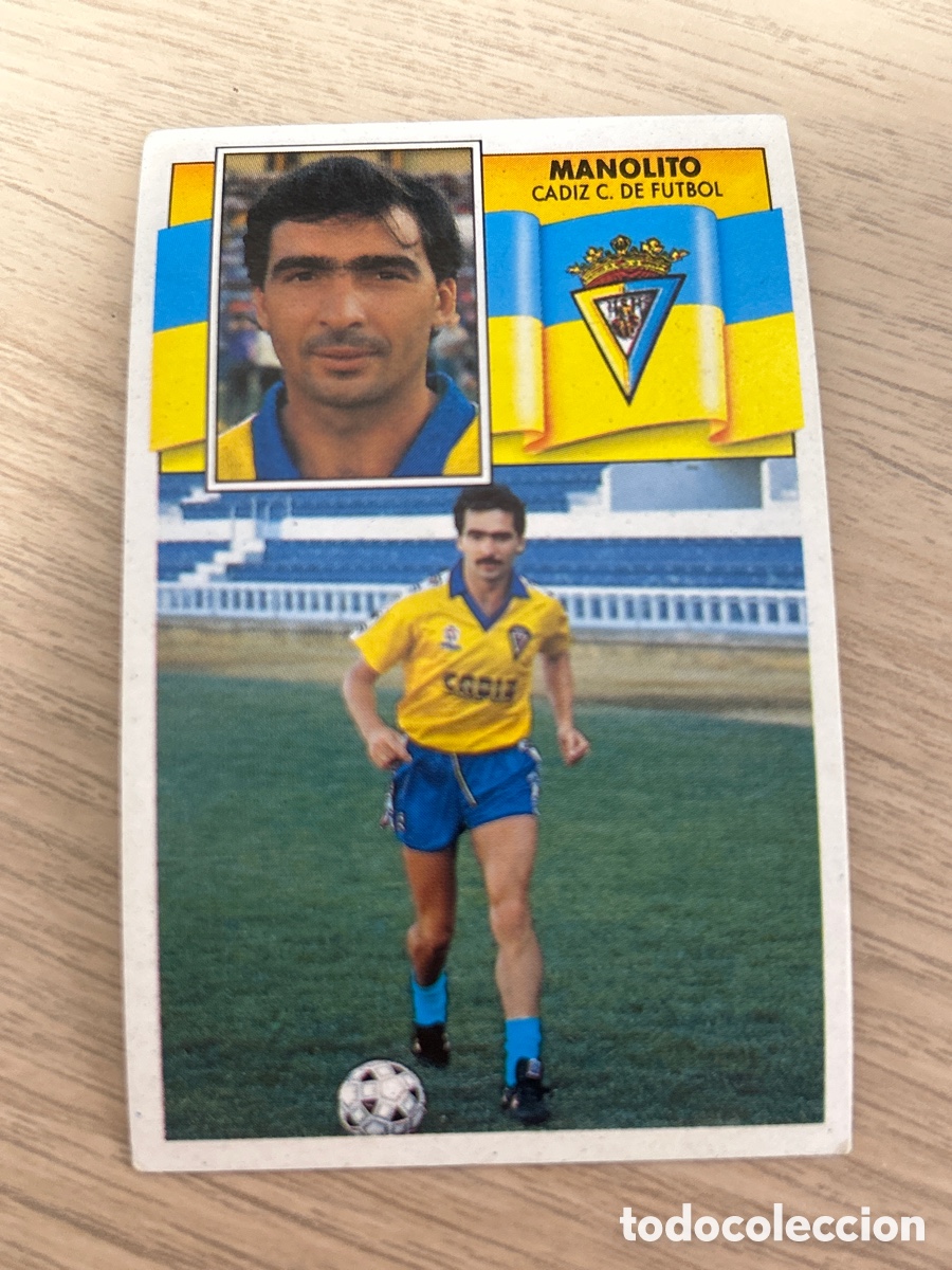 Cromos de f&uacute;tbol: MANOLITO CADIZ LIGA ESTE 1990 1991 90 91 NUNCA PEGADO SIN PEGAR