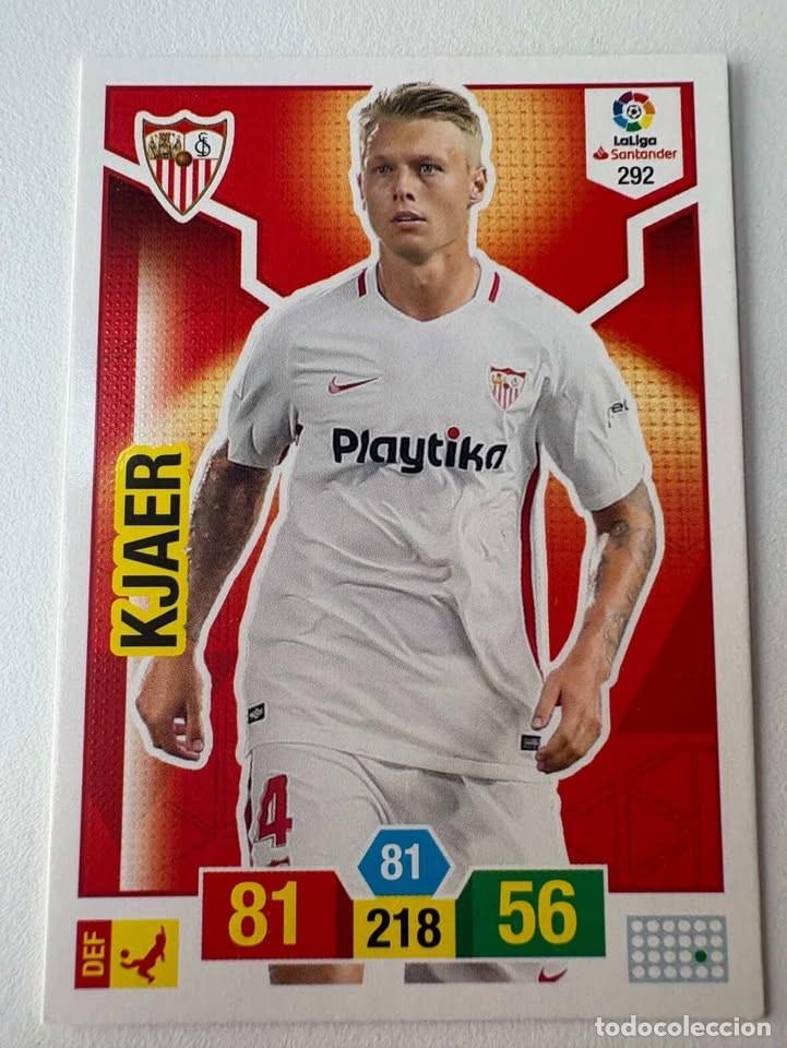 Cromos de f&uacute;tbol: Carta Kjaer Sevilla 292 Adrenalyn 2018-19