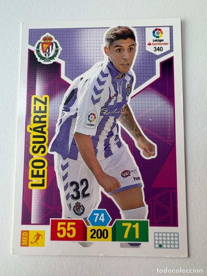 Cromos de f&uacute;tbol: Carta Leo Su&aacute;rez Valladolid 340 Adrenalyn 2018-19