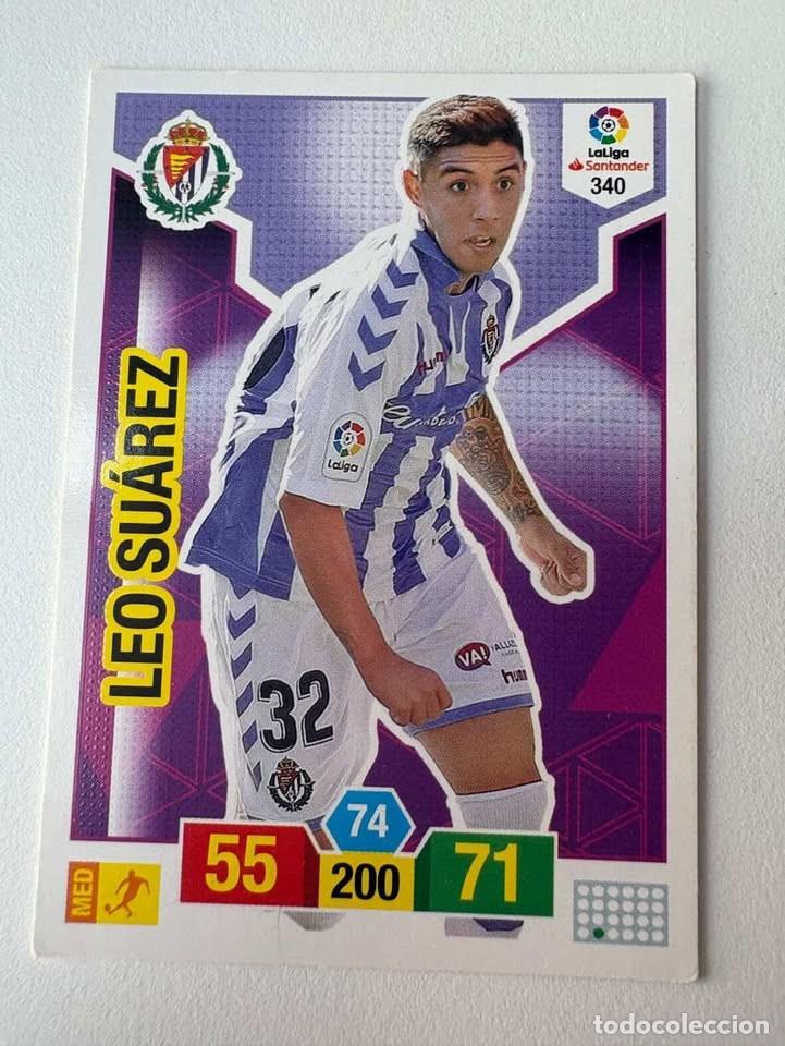 Cromos de f&uacute;tbol: Carta Leo Su&aacute;rez Valladolid 340 Adrenalyn 2018-19