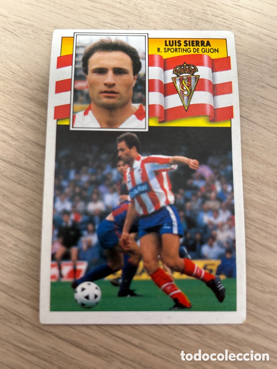 Cromos de f&uacute;tbol: LUIS SIERRA SPORTING GIJON LIGA ESTE 1990 1991 90 91 NUNCA PEGADO SIN PEGAR