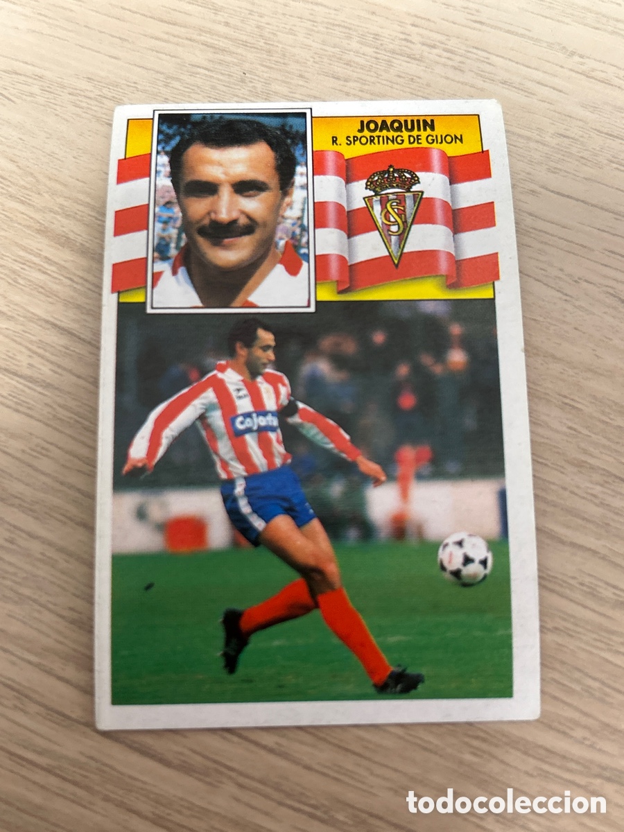 Cromos de f&uacute;tbol: JOAQUIN SPORTING GIJON LIGA ESTE 1990 1991 90 91 NUNCA PEGADO SIN PEGAR