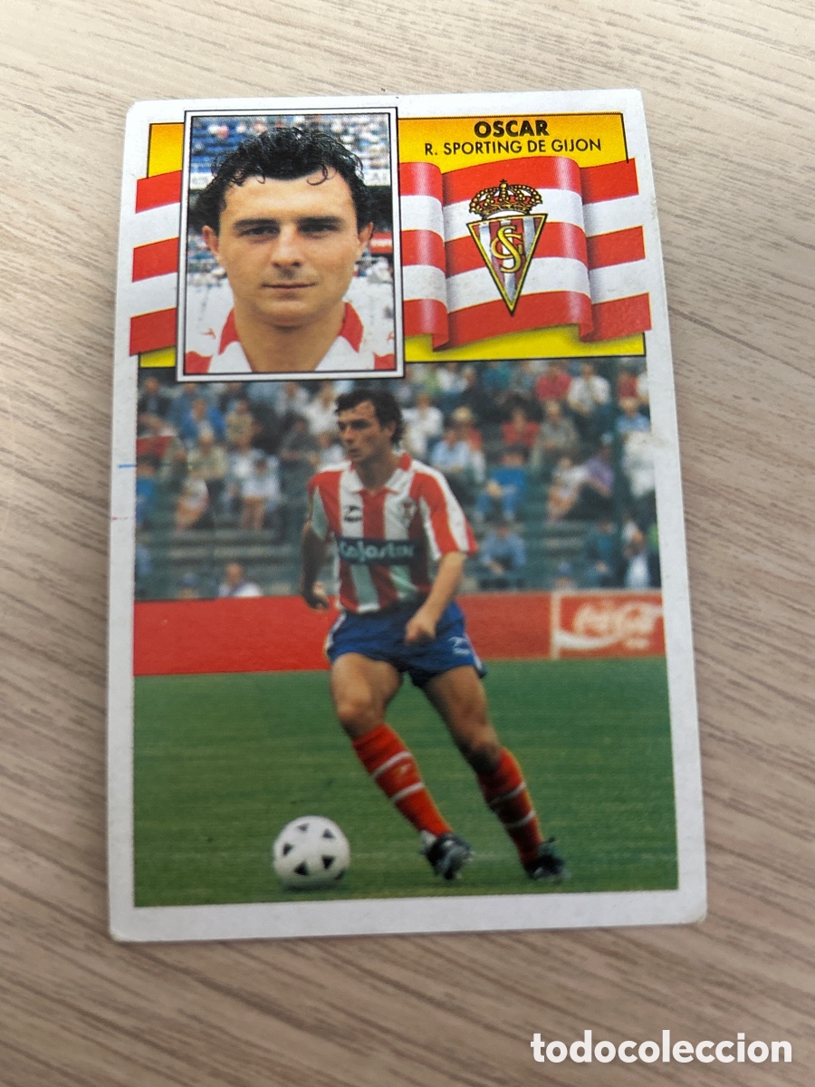 Football Stickers: OSCAR SPORTING GIJON LIGA ESTE 1990 1991 90 91 NUNCA PEGADO SIN PEGAR