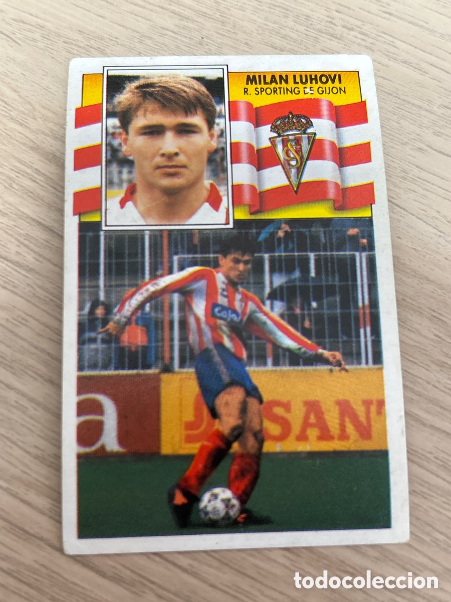 Cromos de f&uacute;tbol: MILAN LUHOVI SPORTING GIJON LIGA ESTE 1990 1991 90 91 NUNCA PEGADO SIN PEGAR