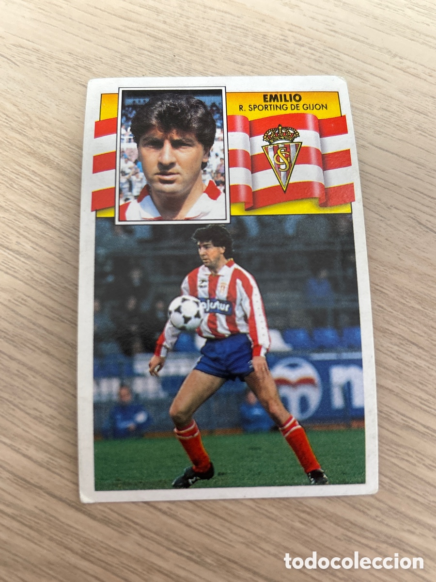 Cromos de f&uacute;tbol: EMILIO SPORTING GIJON LIGA ESTE 1990 1991 90 91 NUNCA PEGADO SIN PEGAR