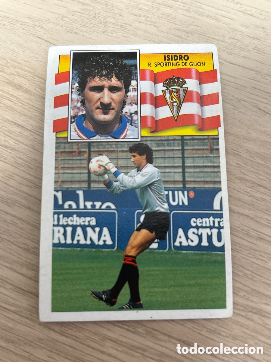 Cromos de f&uacute;tbol: ISIDRO SPORTING GIJON LIGA ESTE 1990 1991 90 91 NUNCA PEGADO SIN PEGAR