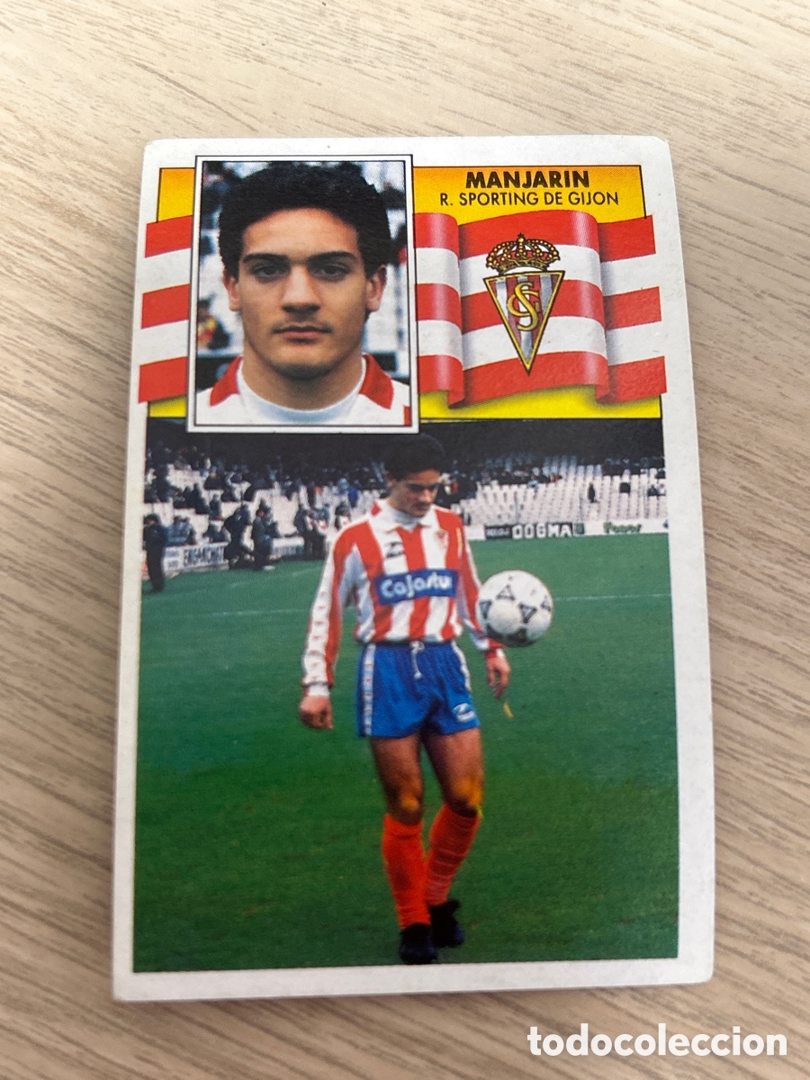 Cromos de f&uacute;tbol: MANJARIN SPORTING GIJON LIGA ESTE 1990 1991 90 91 NUNCA PEGADO SIN PEGAR