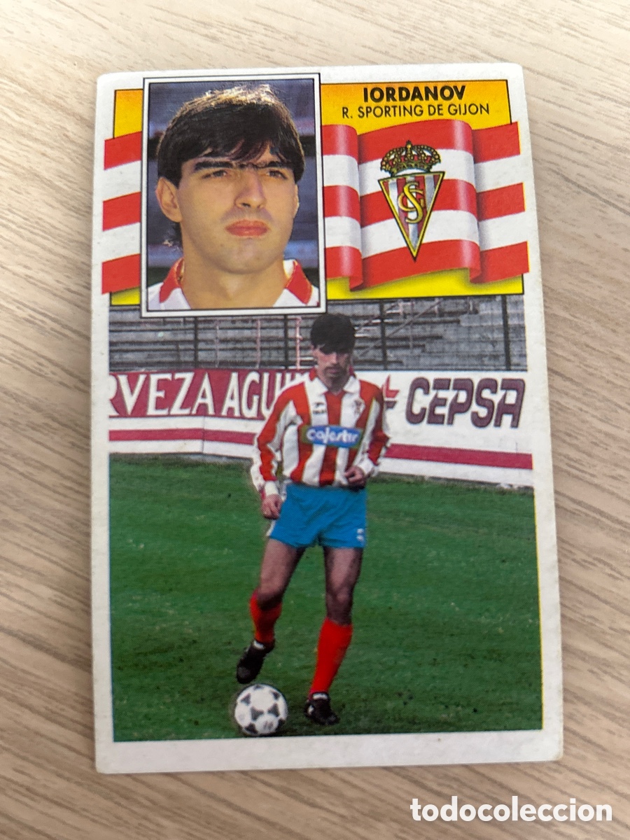 Cromos de f&uacute;tbol: IORDANOV SPORTING GIJON FICHAJE 24 LIGA ESTE 1990 1991 90 91 NUNCA PEGADO SIN PEGAR